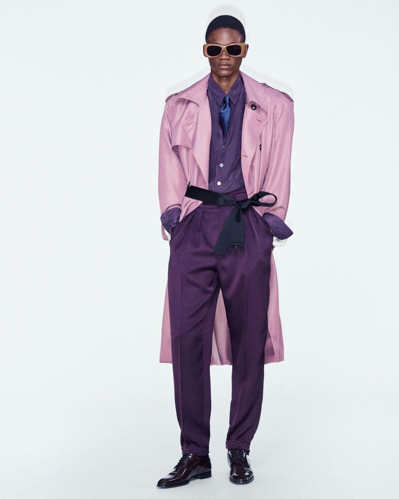 trench coat in satin