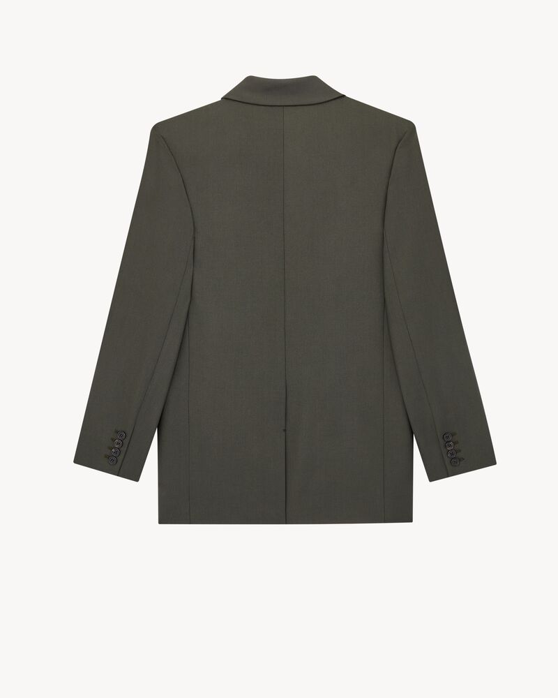short jacket in wool gabardine