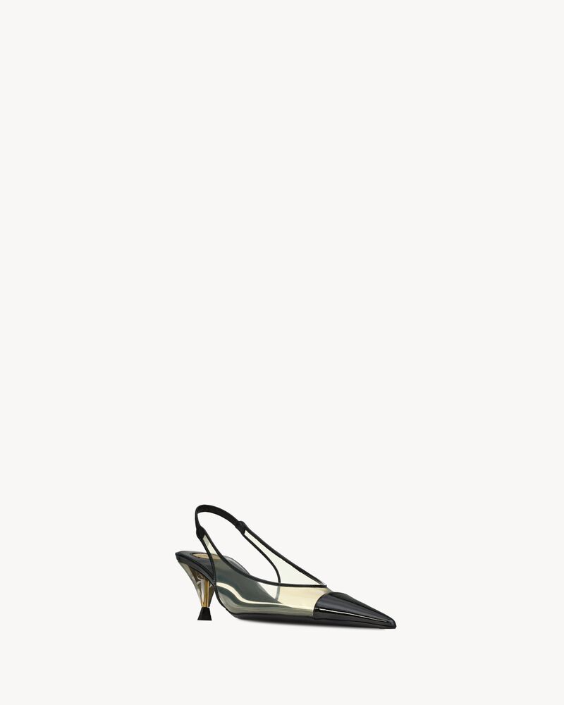 FANNY slingback pumps in TPU and patent leather
