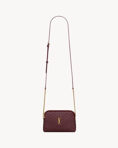 GABY ZIPPERED POUCH IN LAMBSKIN in Black | Saint Laurent | YSL FI