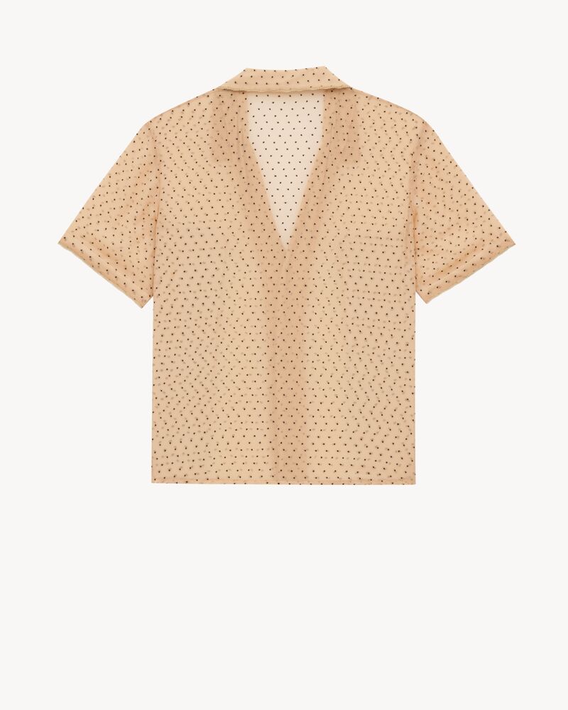 pajama set in dotted silk chiffon