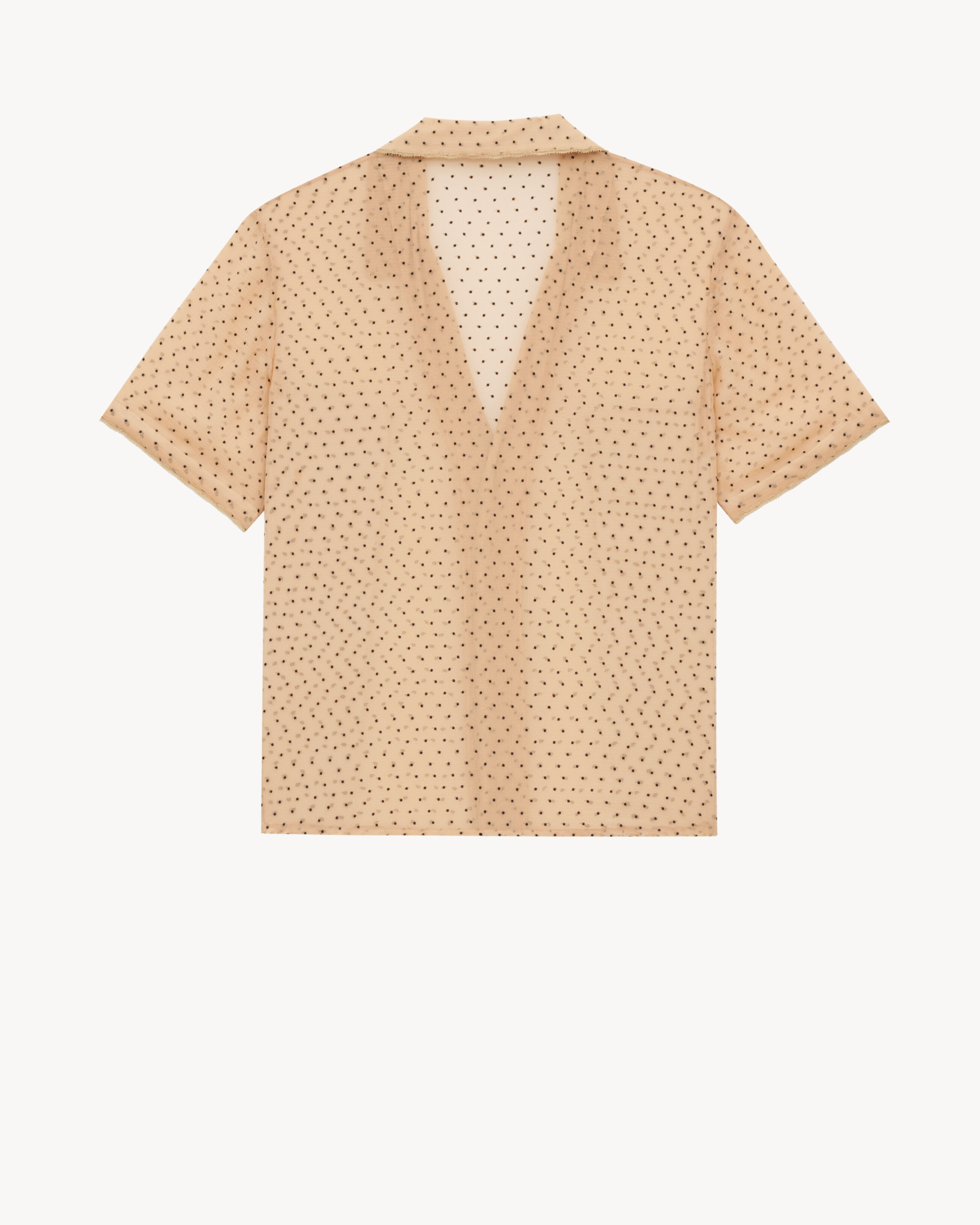 pajama set in dotted silk chiffon