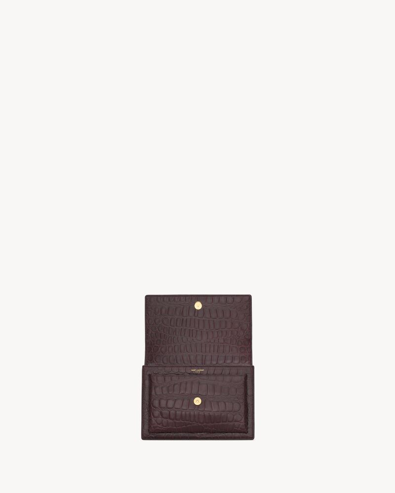 SUNSET MEDIUM IN CROCODILE-EMBOSSED LEATHER