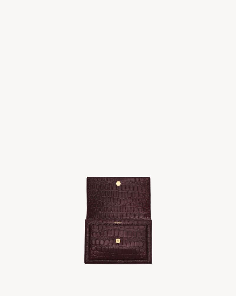 SUNSET MEDIUM IN CROCODILE-EMBOSSED LEATHER