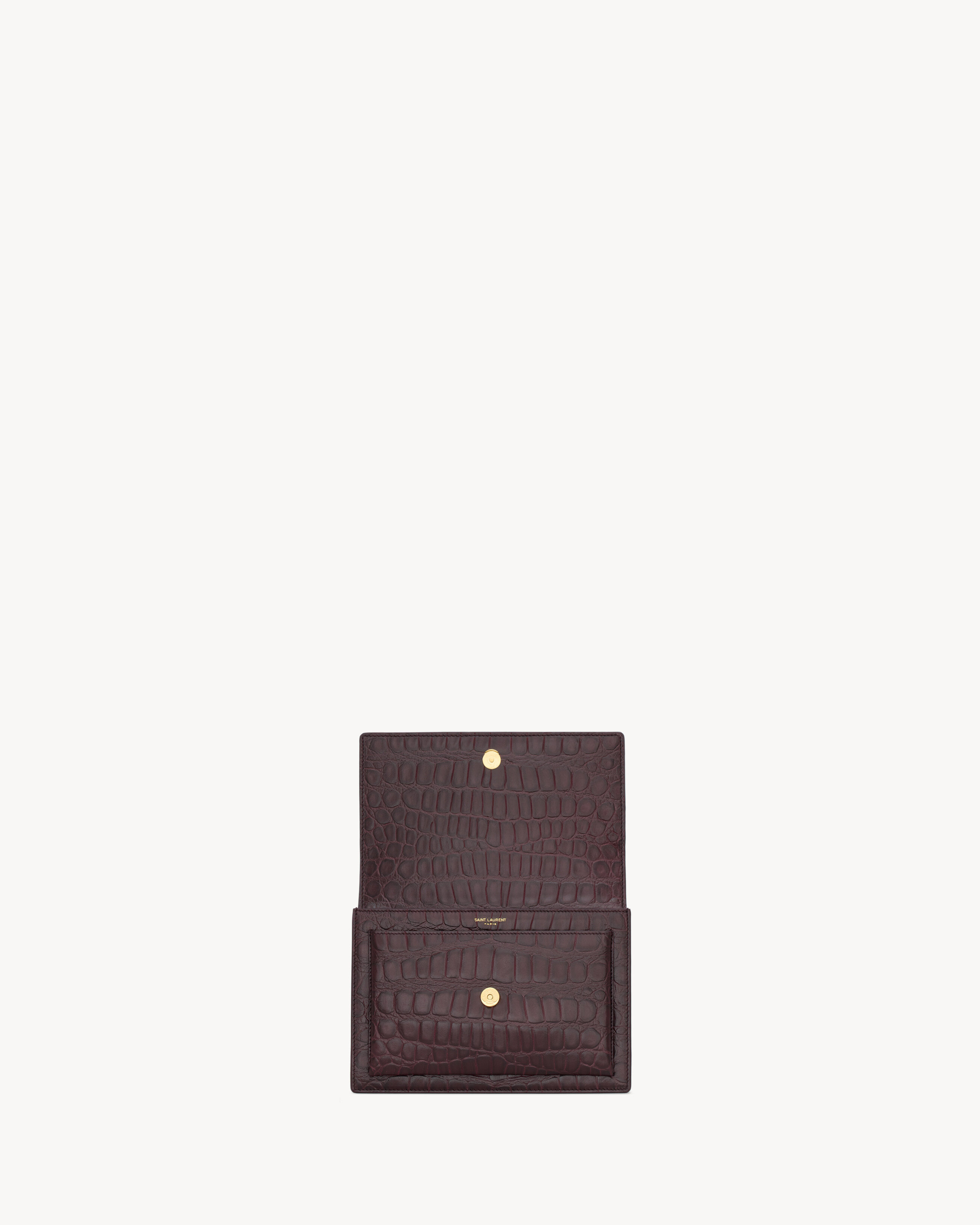 SUNSET MEDIUM IN CROCODILE-EMBOSSED LEATHER