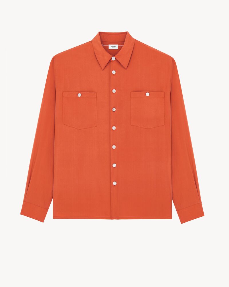 pajama top in silk habotai