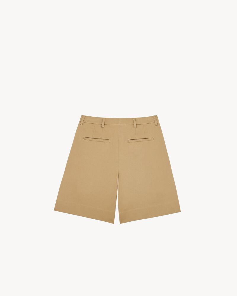 shorts in cotton gabardine