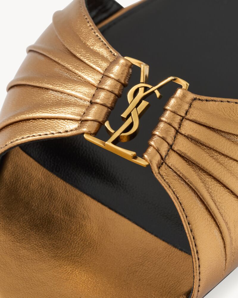 BABYLONE slides in metallic leather