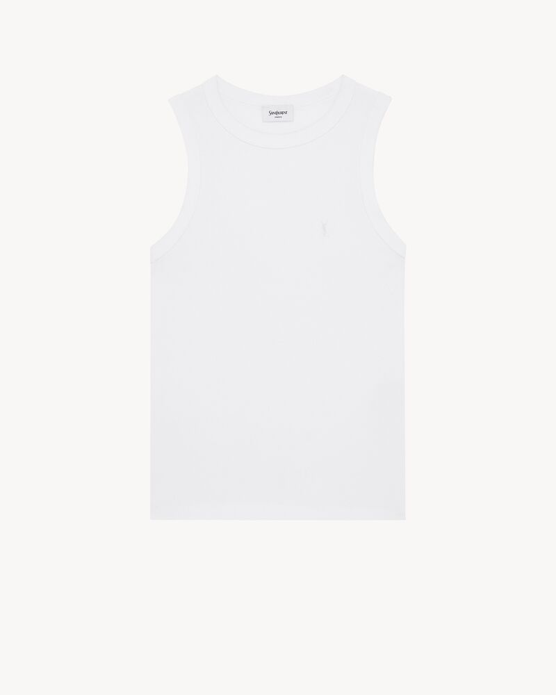 CASSANDRE tank top in ribbed cotton jersey