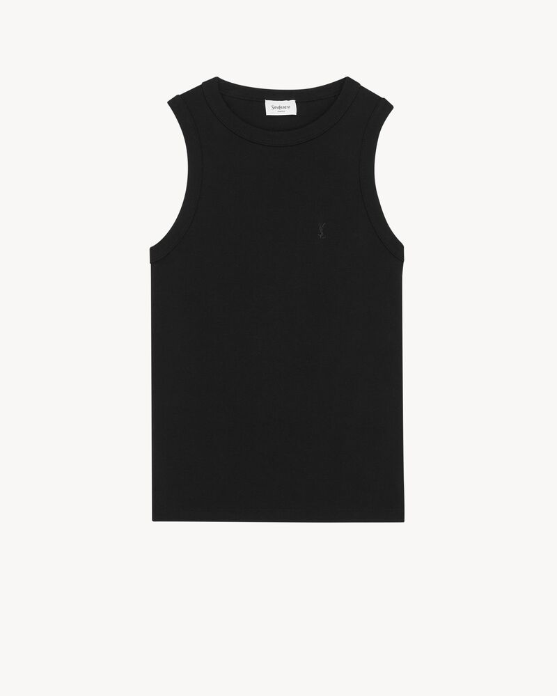 CASSANDRE tank top in ribbed cotton jersey