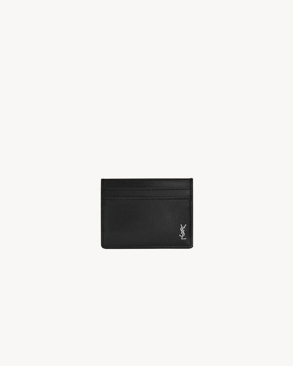 TINY CASSANDRE card case in matte leather in Black | Saint Laurent