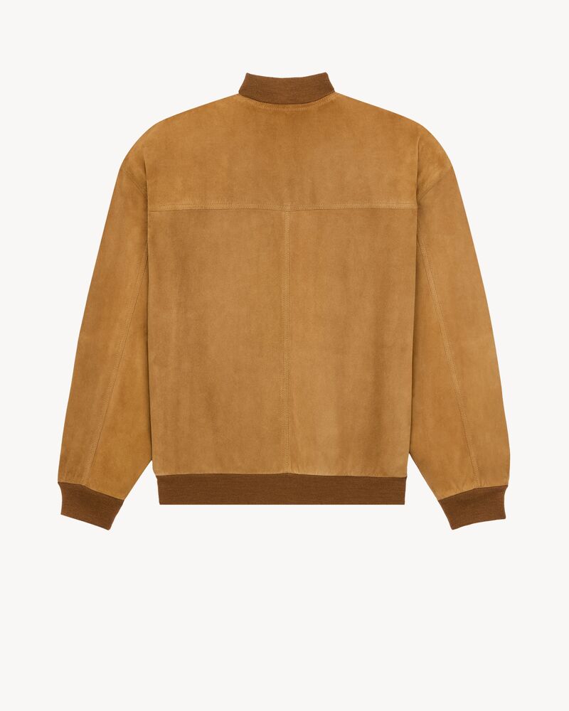 bomber jacket in suede