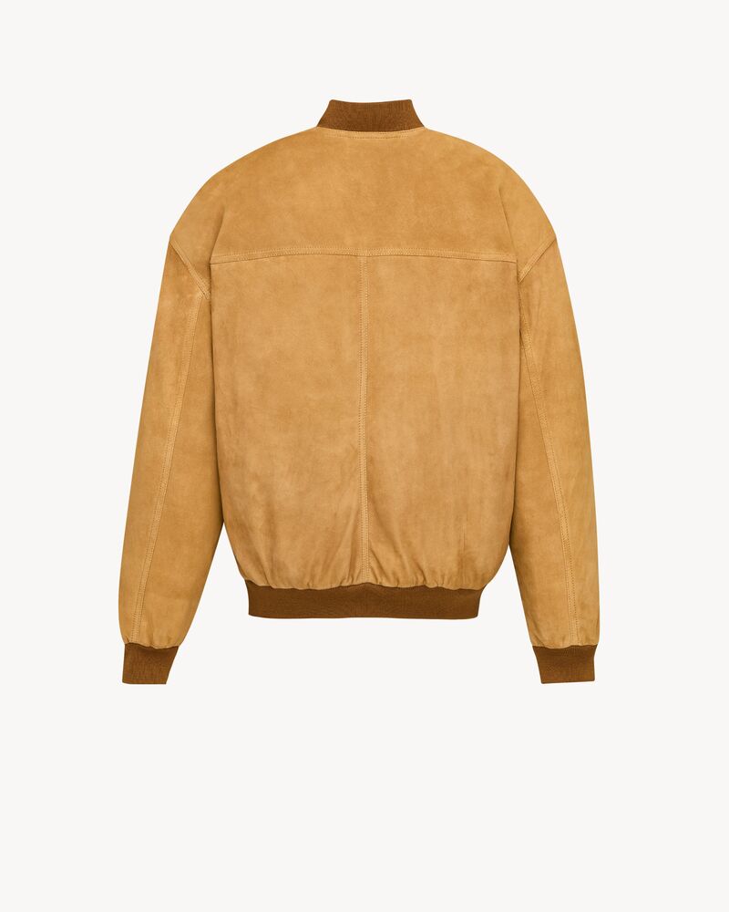 bomber jacket in suede