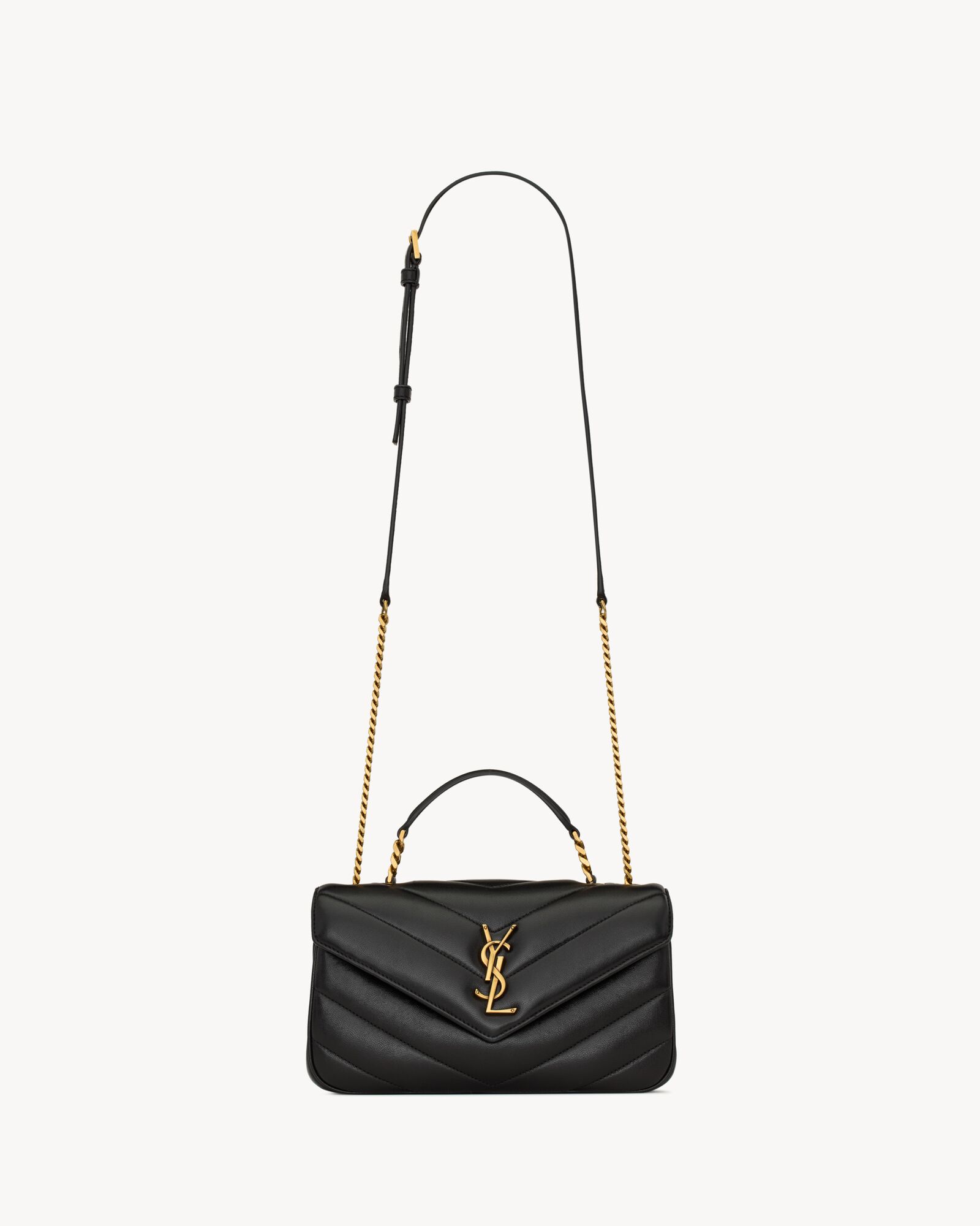 LOULOU top-handle in MATELASSÉ lambskin — 869461AAEAX1000