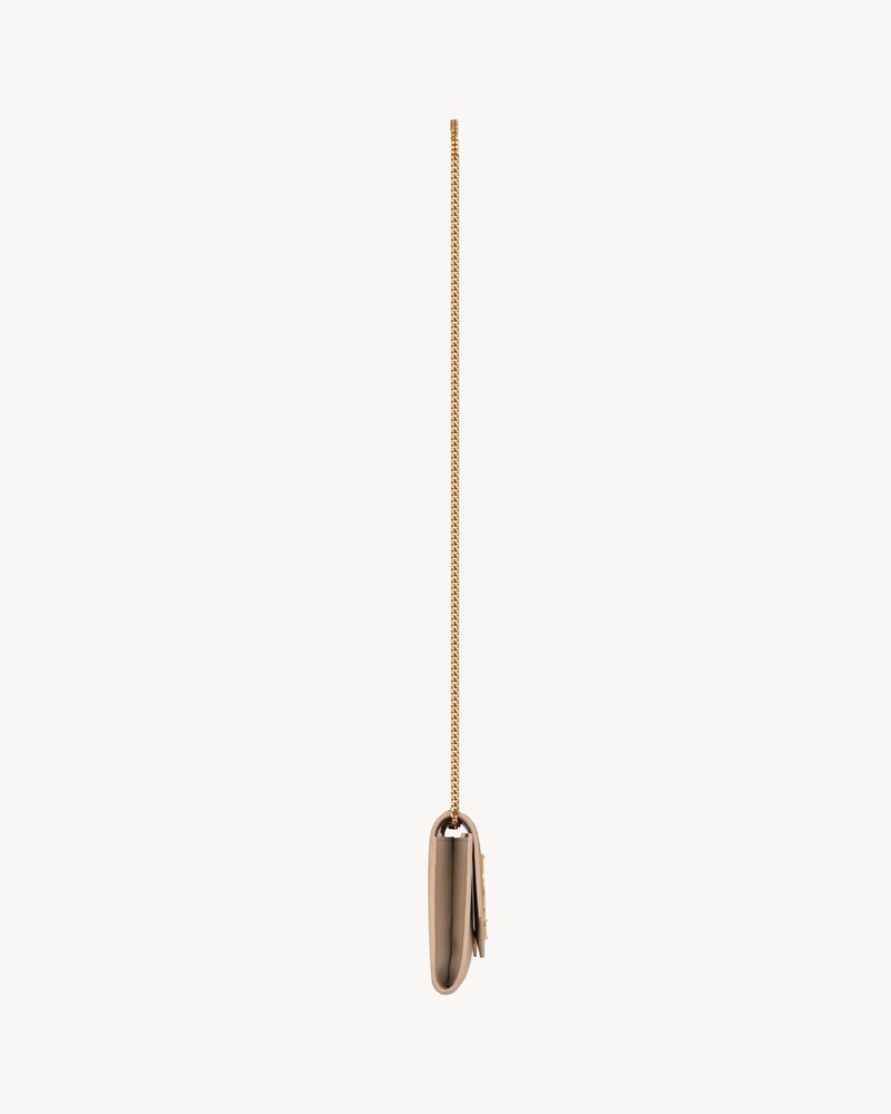 Cartera con cadena Uptown de piel efecto grain de poudre