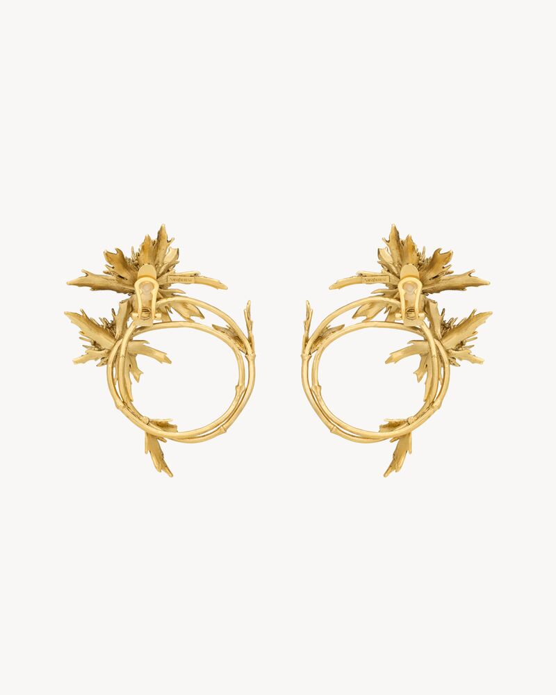 thistle knocker earrings in metal