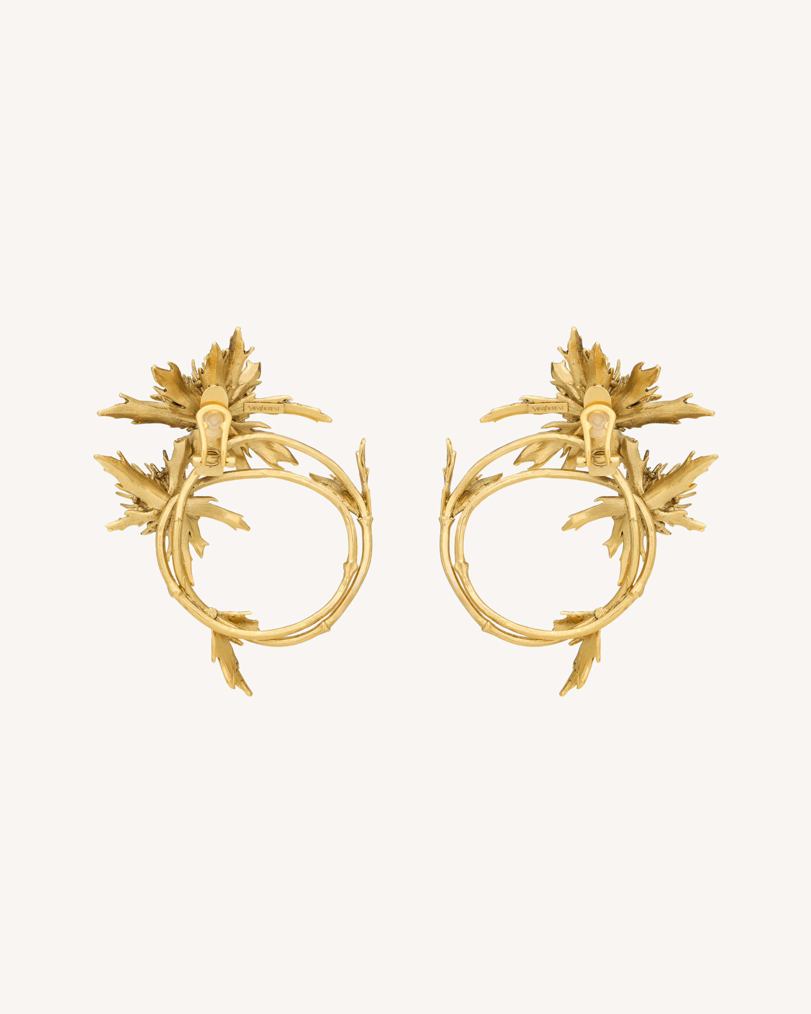 thistle knocker earrings in metal