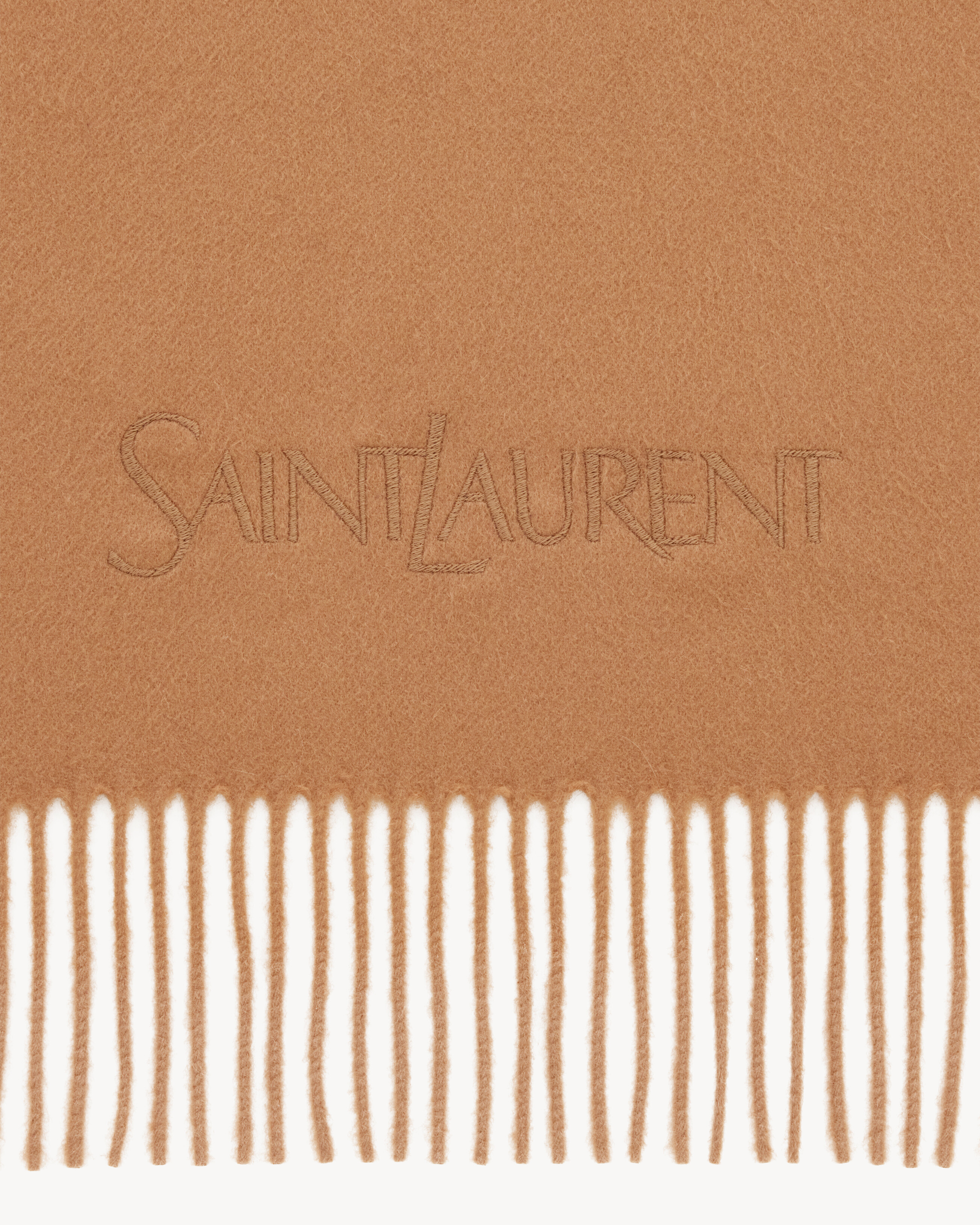 SAINT LAURENT embroidered scarf in cashmere