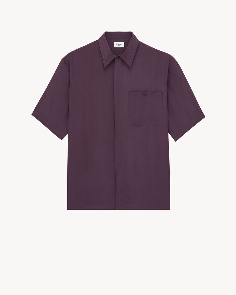 pajama shirt in viscose and silk