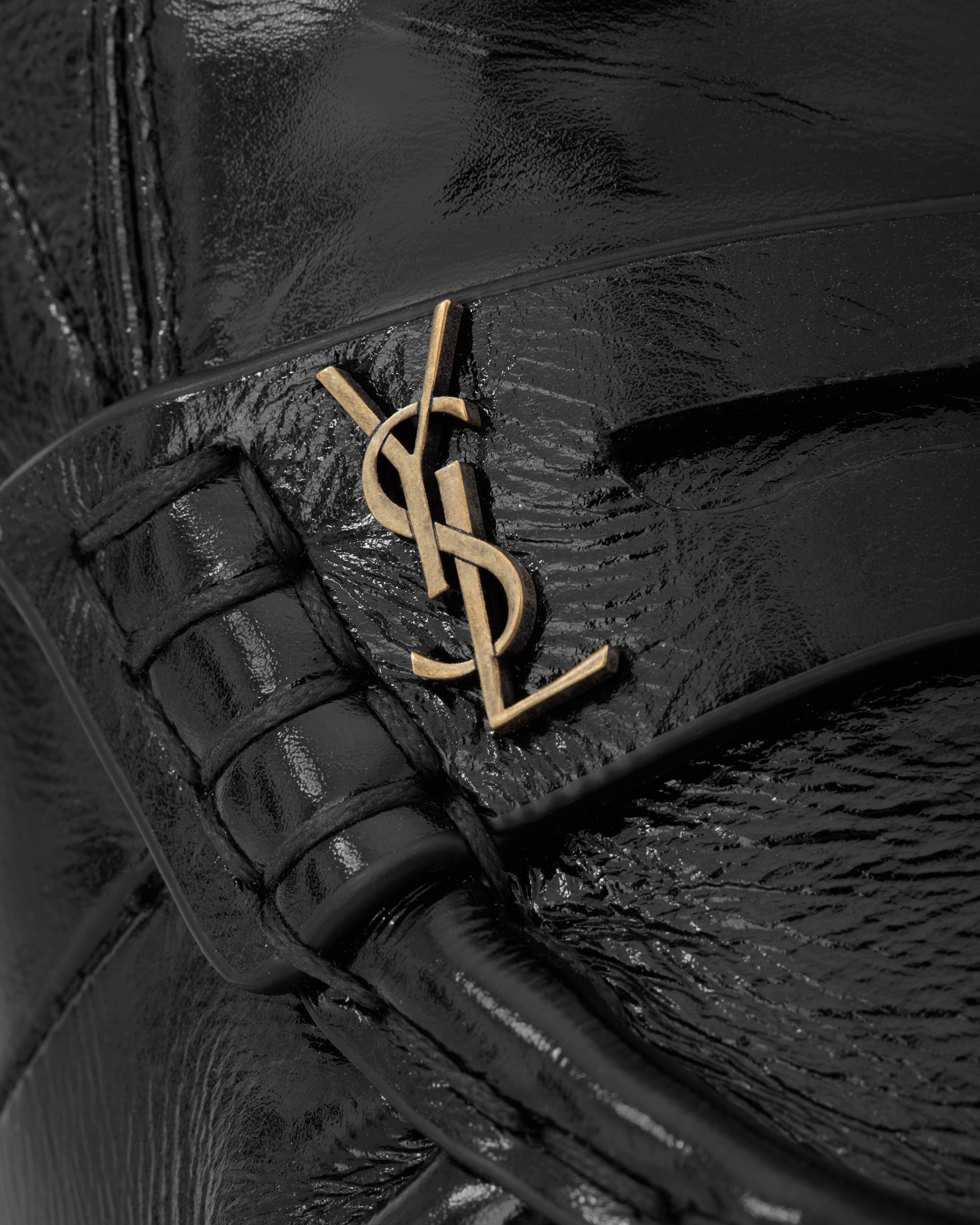 LE LOAFER boots in smooth leather in Black | Saint Laurent | YSL