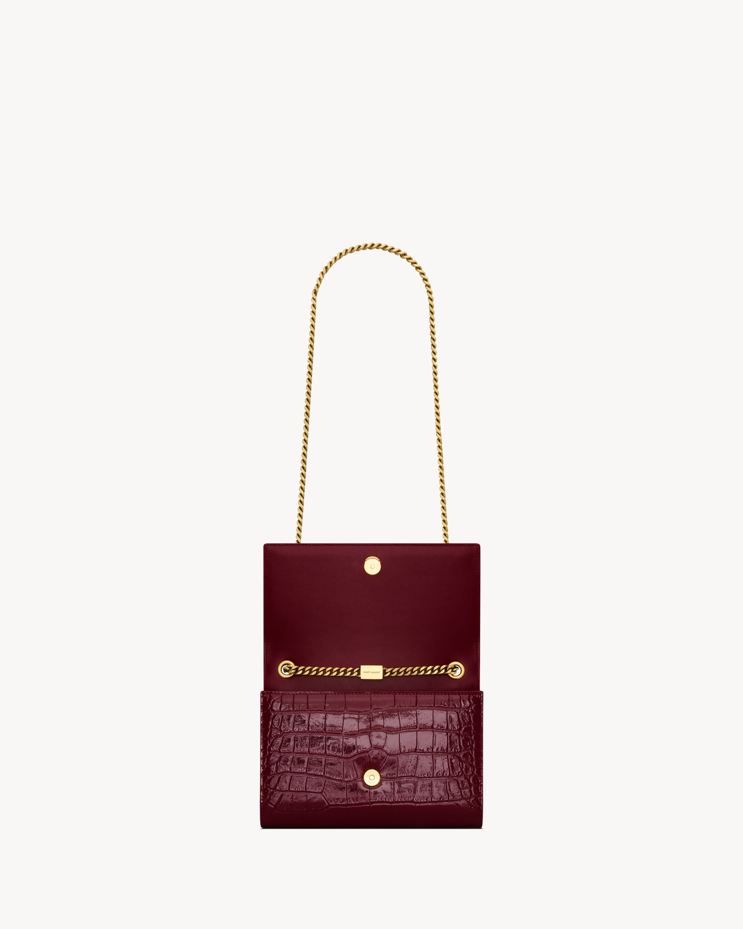 NEW KATE small in crocodile-embossed patent leather