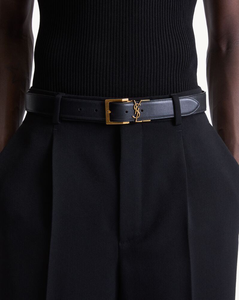 CASSANDRE VADIM ceinture réversible en cuir lisse
