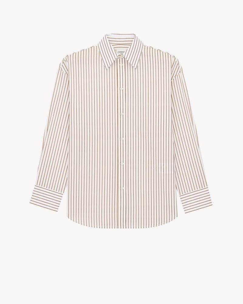 CASSANDRE shirt in striped cotton poplin