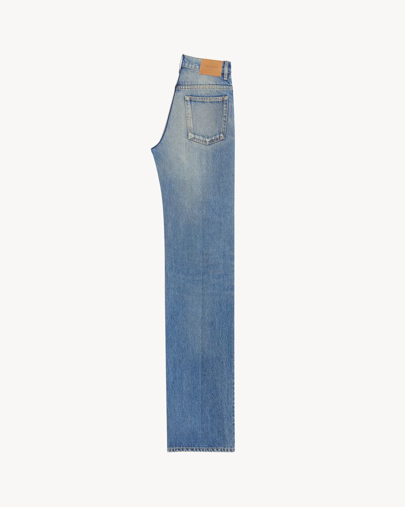 YVES flared jeans in midi blue denim
