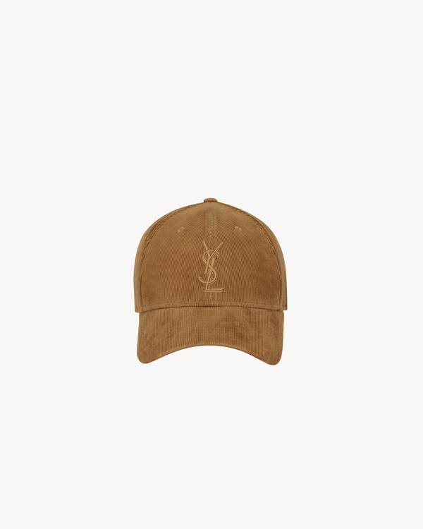 NEW ERA CASSANDRE CAP IN CORDUROY in Brown | Saint Laurent | YSL EN-US