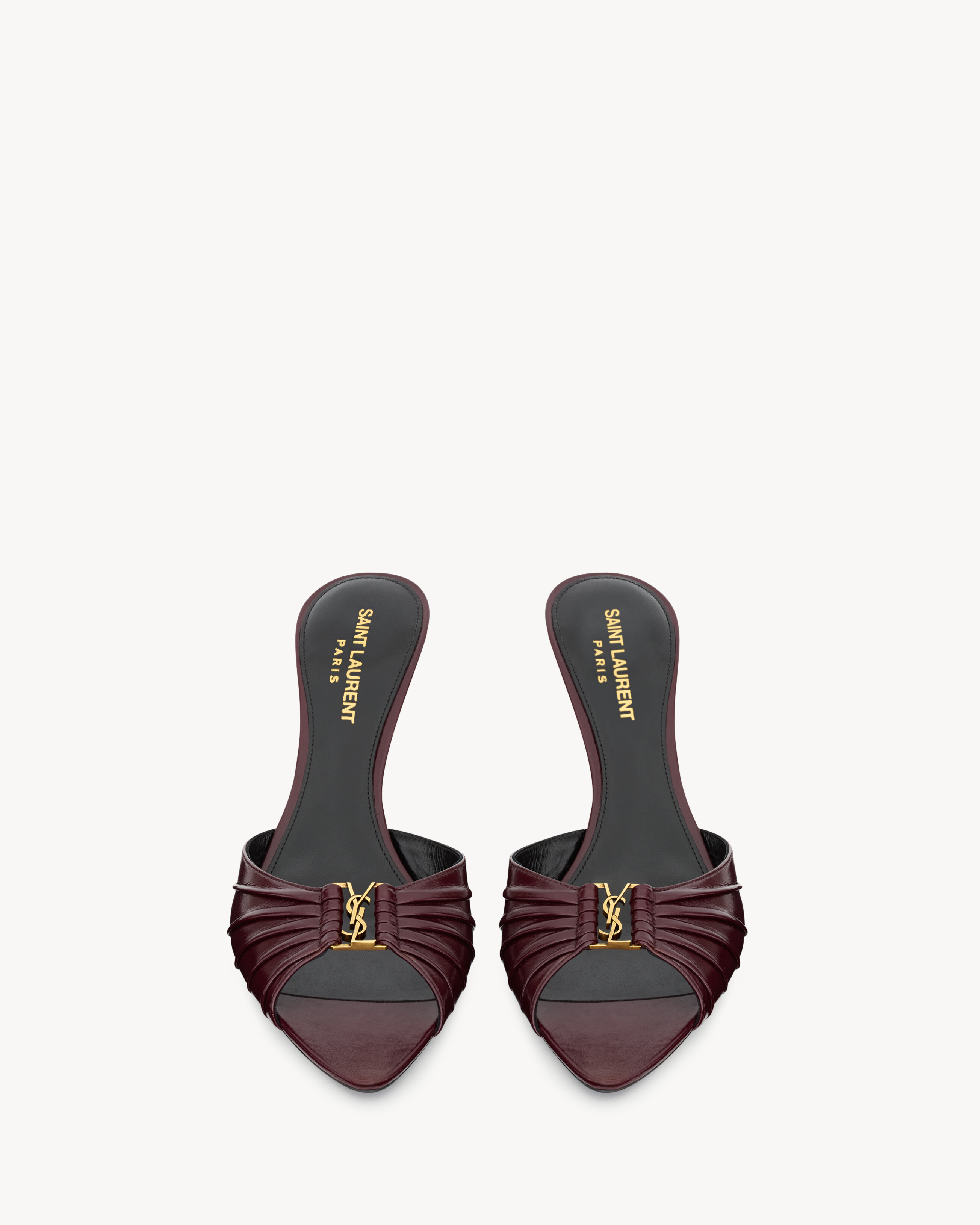 BABYLONE mules in smooth leather