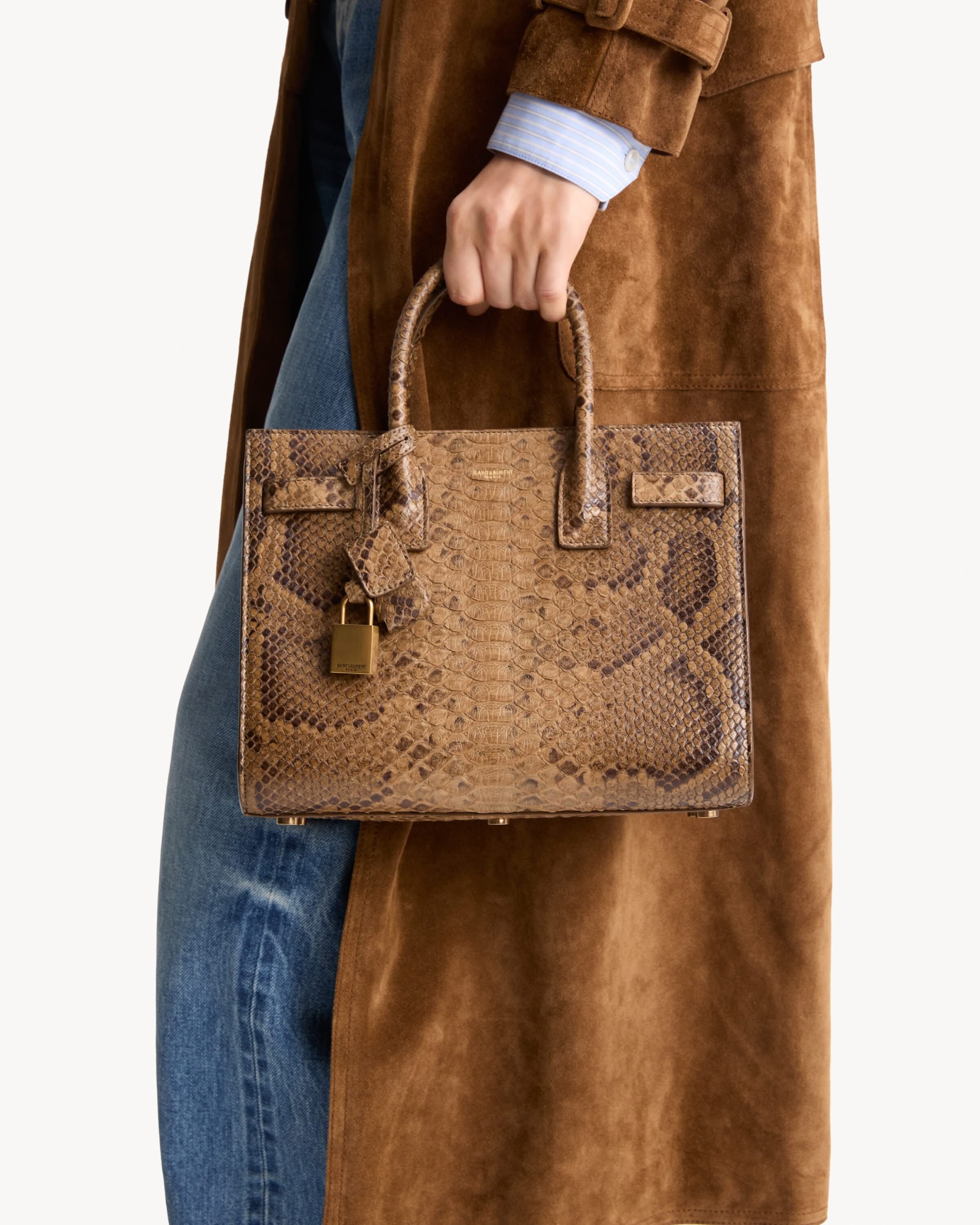 サック ド ジュール ベイビー（パイソン） ブラウン | Saint Laurent