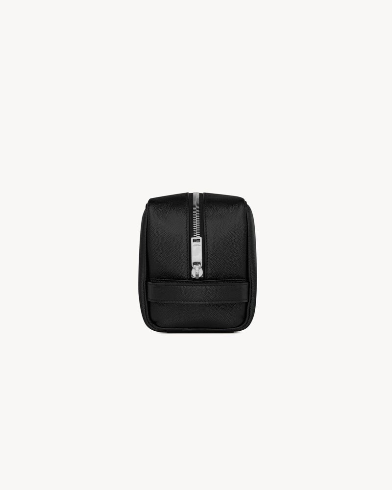 SAINT LAURENT PARIS Grooming case in grain de poudre leather