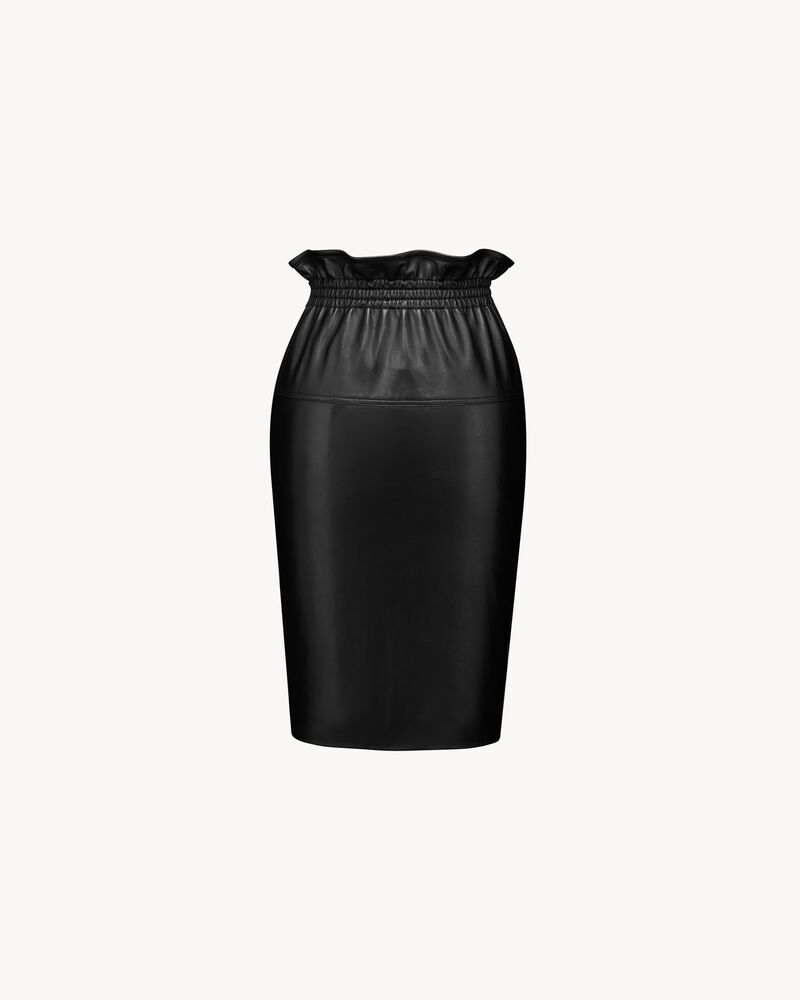 paperbag pencil skirt in lambskin
