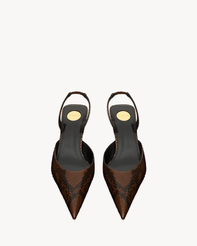 Zapatos de salón slingback de piel de pitón