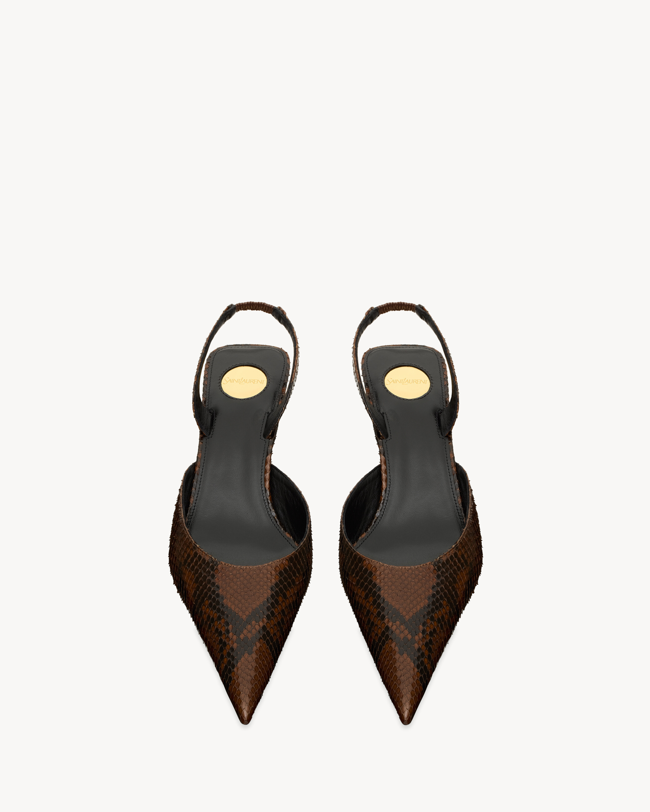 Zapatos de salón slingback de piel de pitón