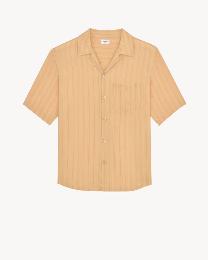 shirt in striped silk
