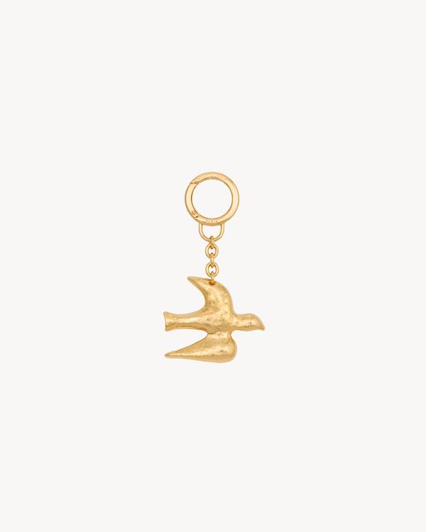 YVES SAINT LAURENT カメオ風 ゴールド チャーム  DOVE KEYRING IN BRASS in Gold | Saint Laurent | YSL US | ID