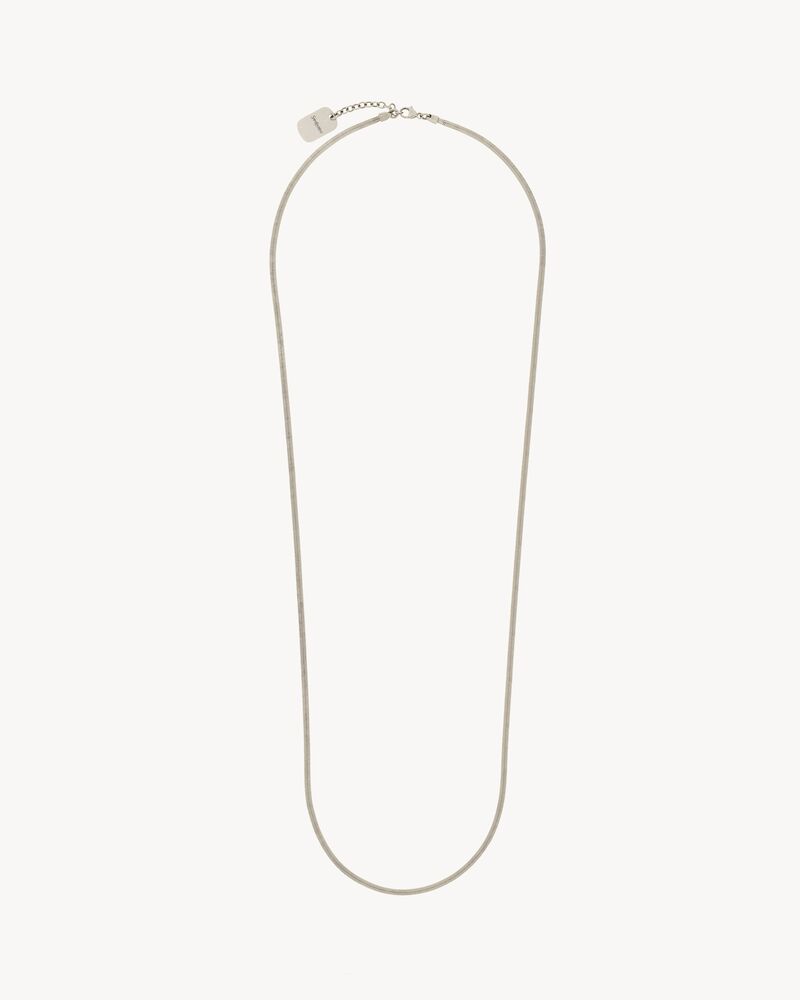 long chain necklace in metal