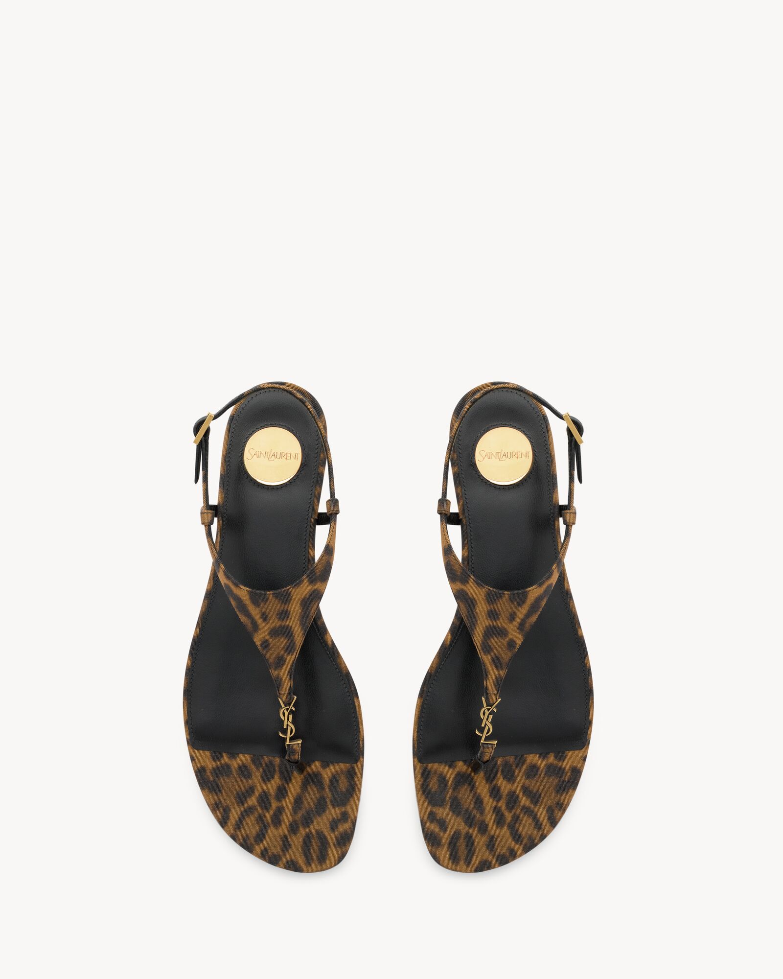 CASSANDRA sandals in leopard grosgrain — 860715AAC9X2038