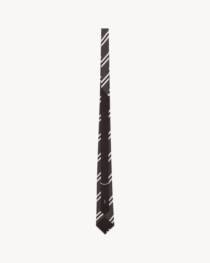 striped tie in silk jacquard