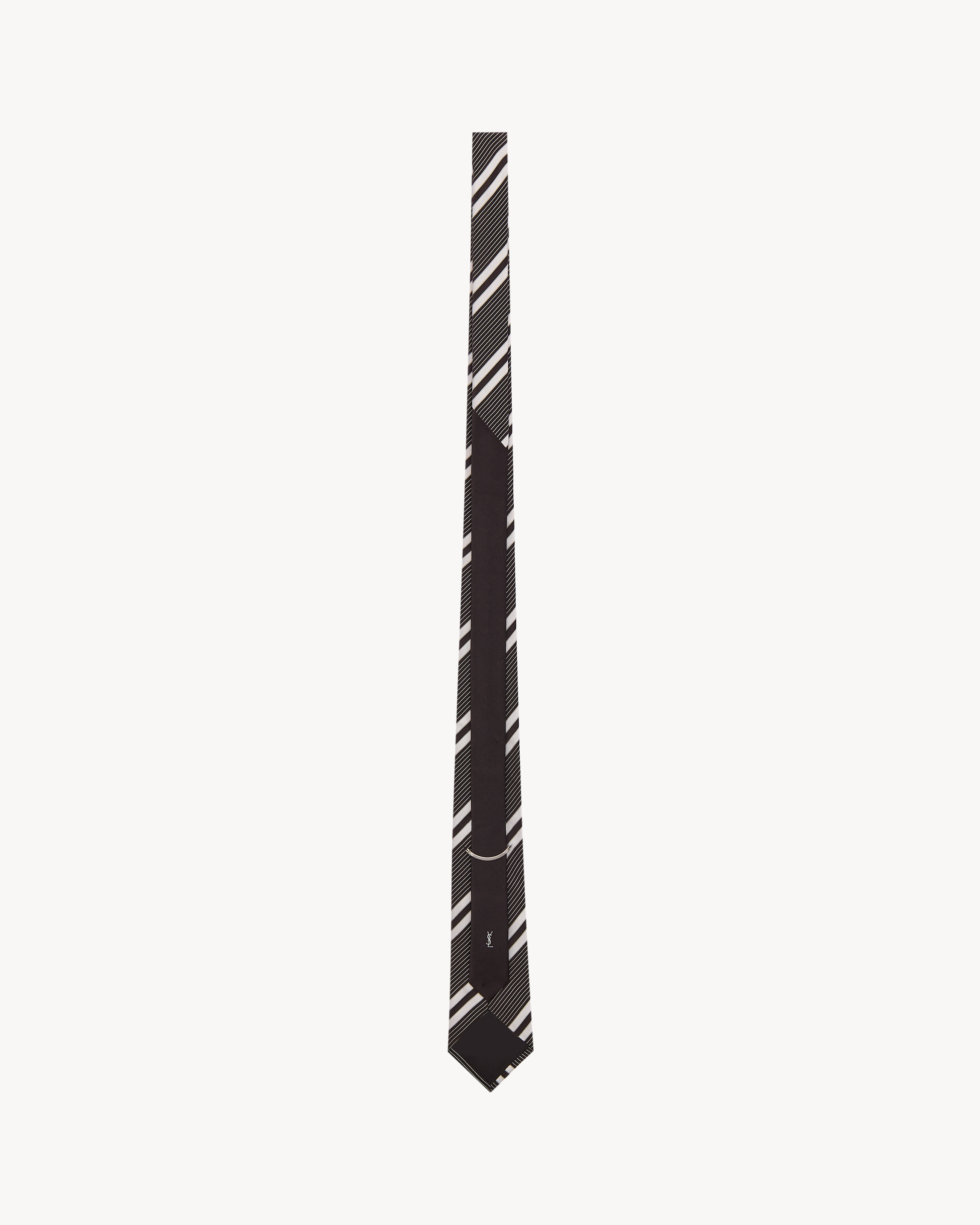 striped tie in silk jacquard