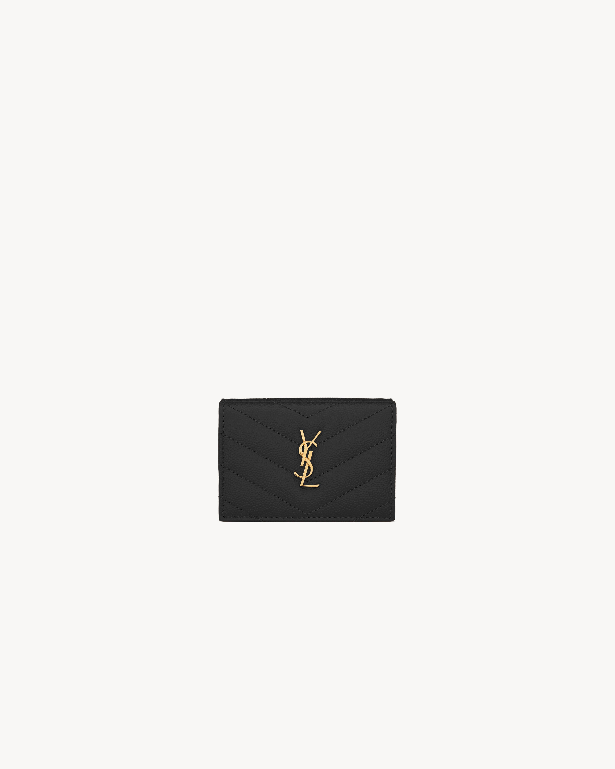 CASSANDRE MATELASSÉ ORIGAMI TINY WALLET in grain de poudre embossed leather