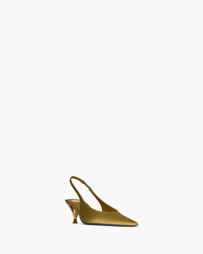 FANNY Slingback-Pumps aus Satin-Crêpe