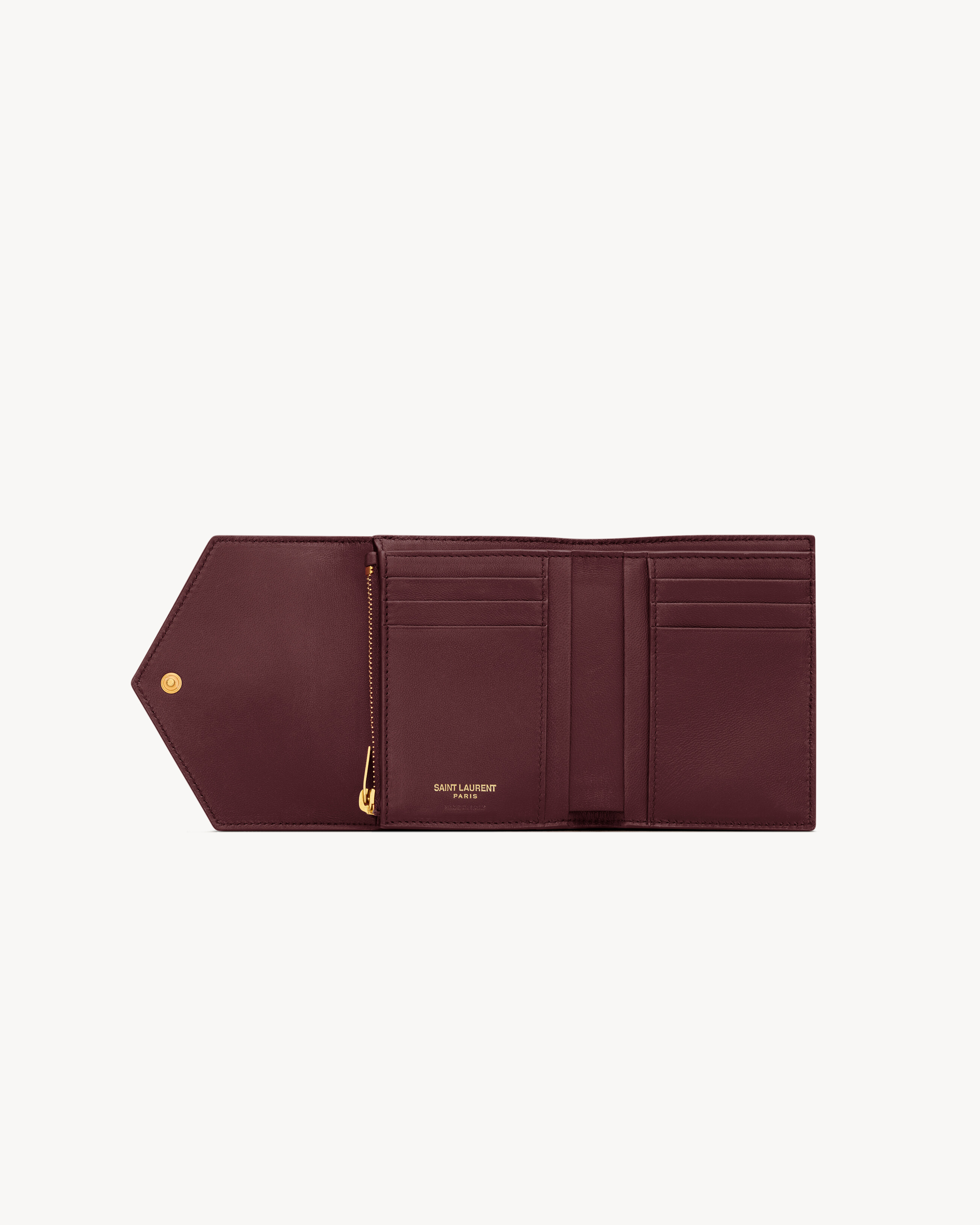 CASSANDRE compact tri fold wallet in lambskin