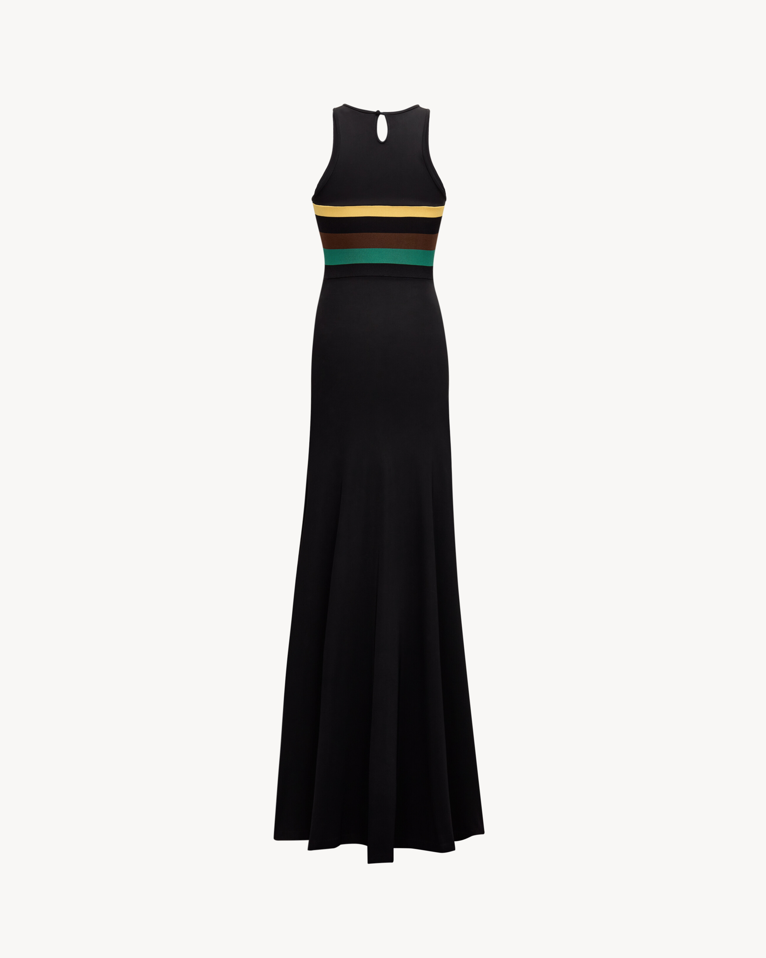 striped tank dress in crepe jersey in Black | Saint Laurent | YSL EN-LV striped tank dress in crepe jersey in Black | Saint Laurent | YSL EN-LV