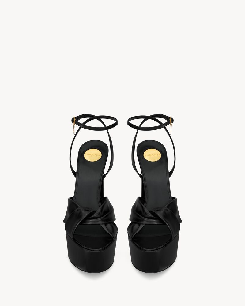 FRANCIANE platform sandals in smooth leather