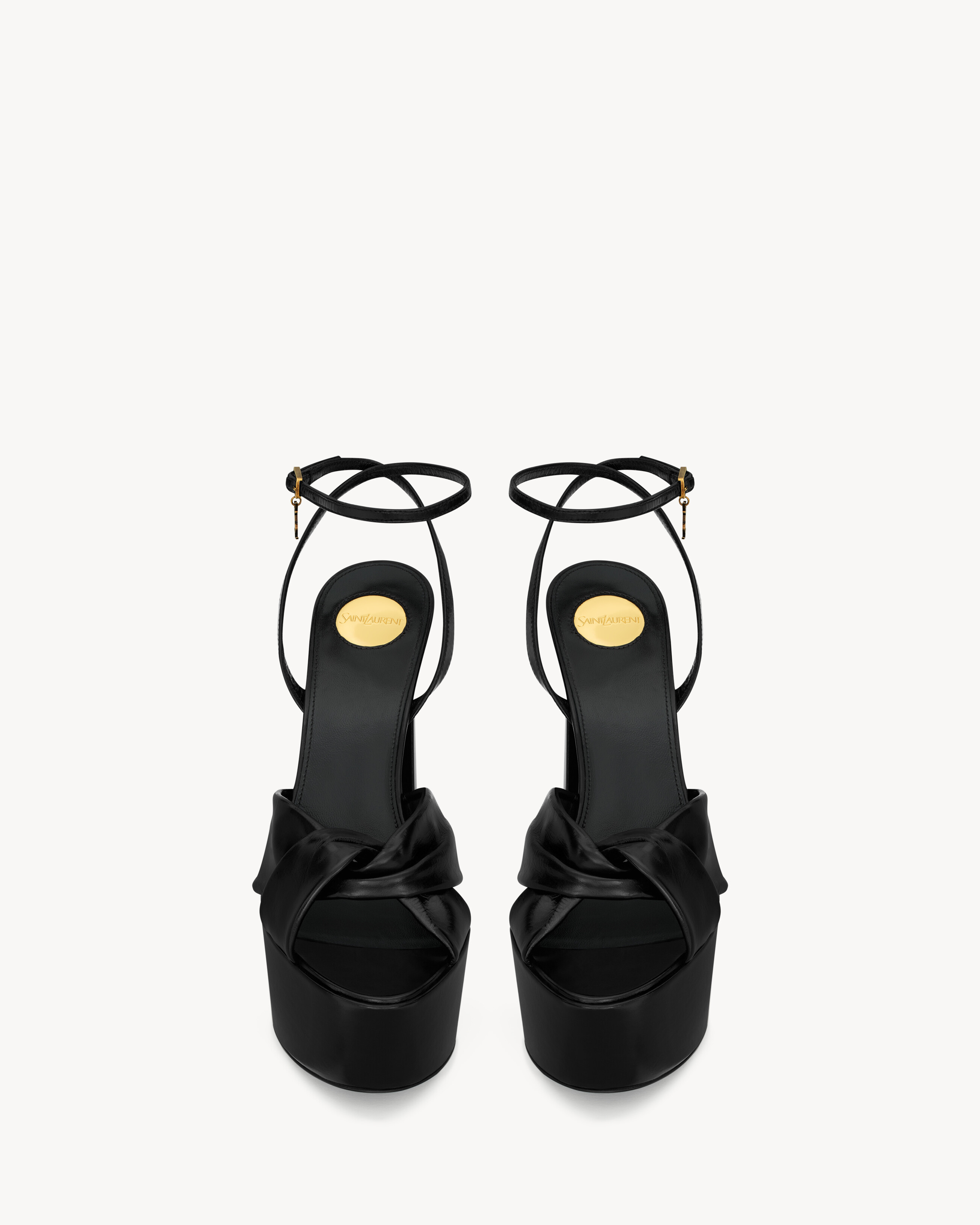 FRANCIANE platform sandals in smooth leather