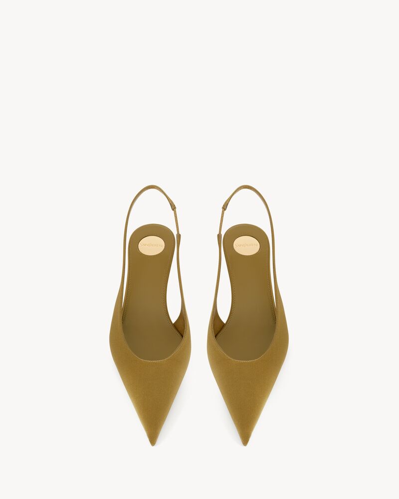 FANNY Slingback-Pumps aus Satin-Crêpe