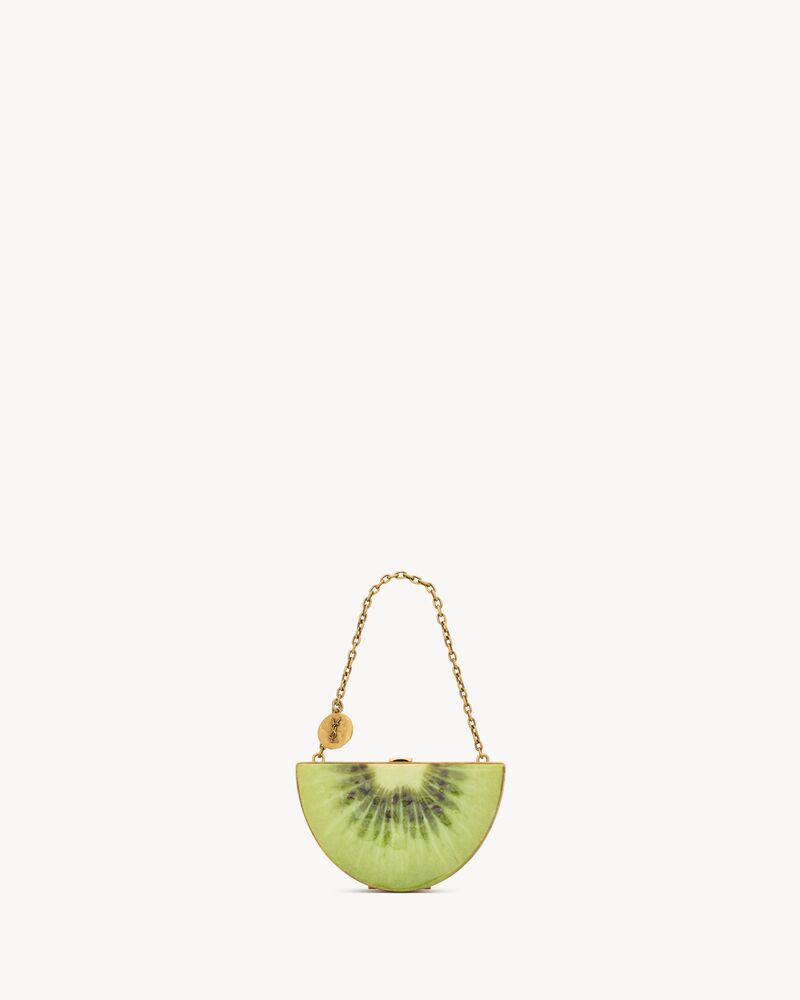 EVENING mini kiwi clutch in resin