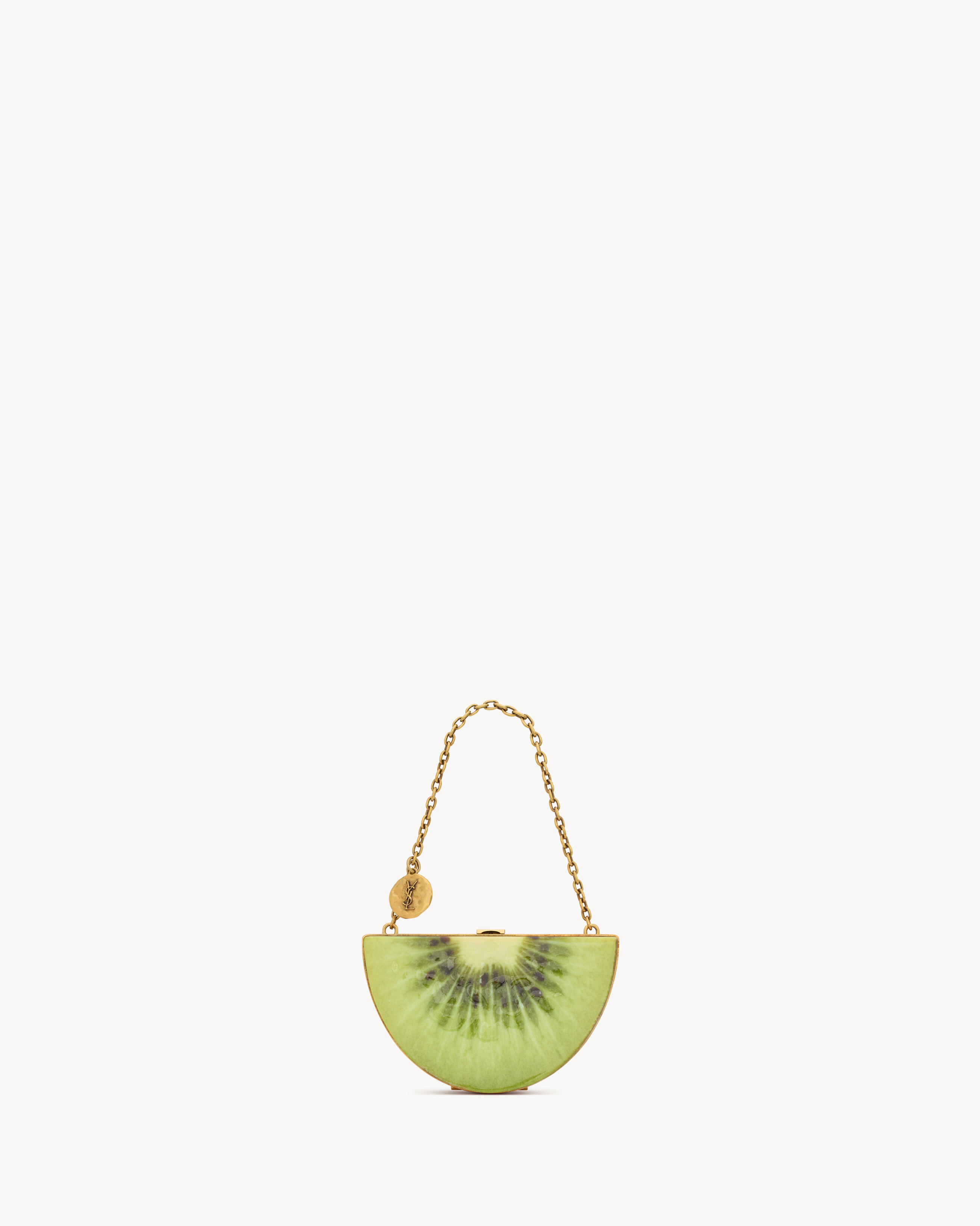 EVENING mini kiwi clutch in resin